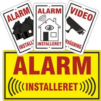 Alarm plade skilte