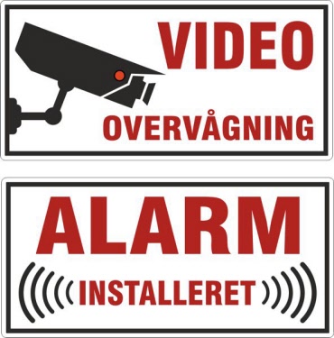 Udvendige Alarm mærker